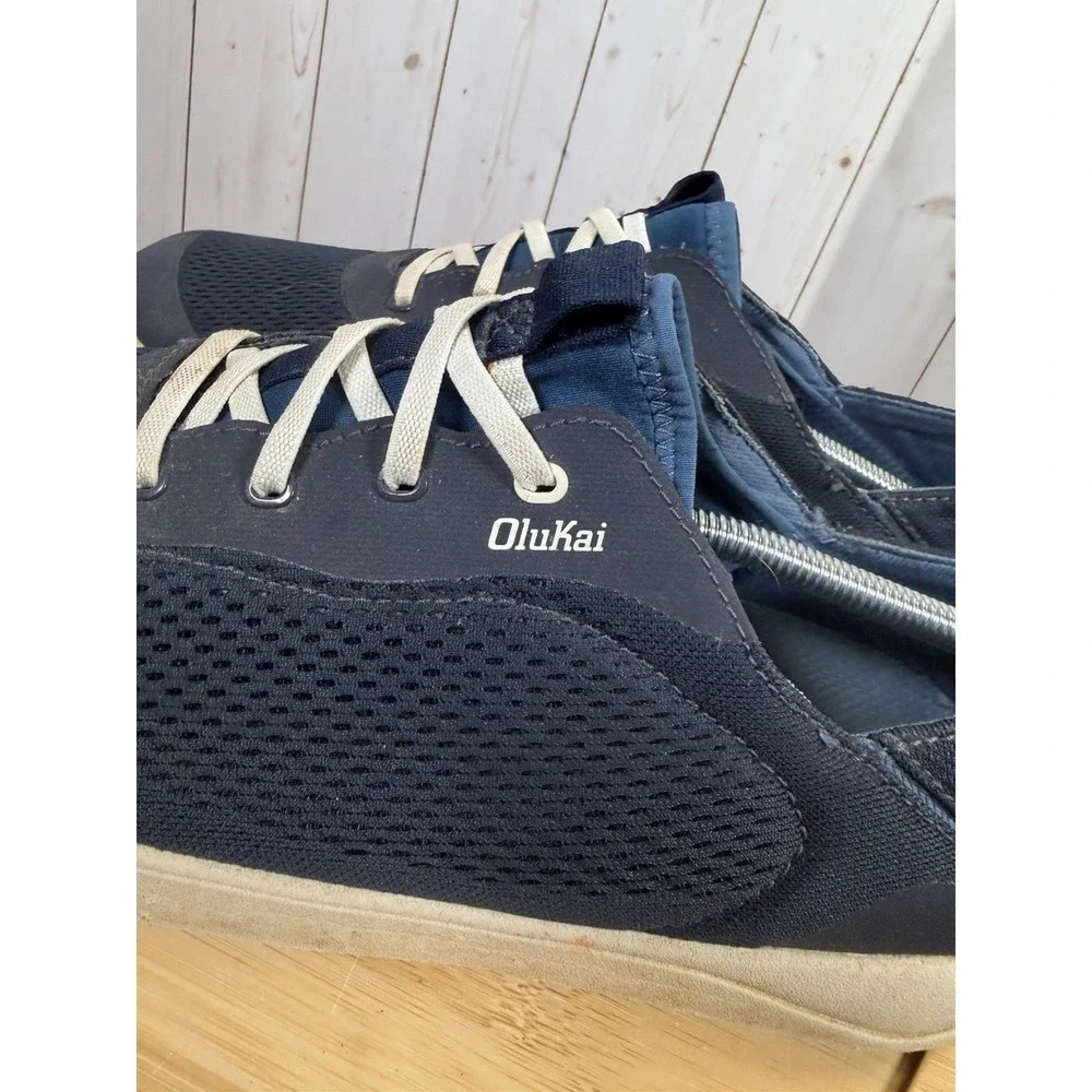 OluKai‎ Sneakers Mens 11.5 Blue Moku Pae Boat Shoes Mesh Breathable Drop-In Heel